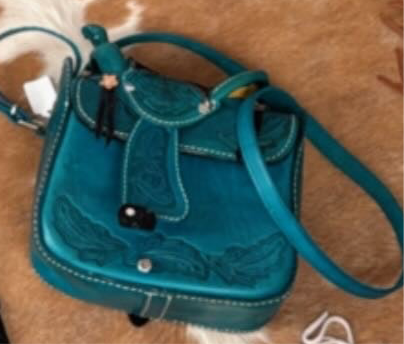 Blue Saddle Bag