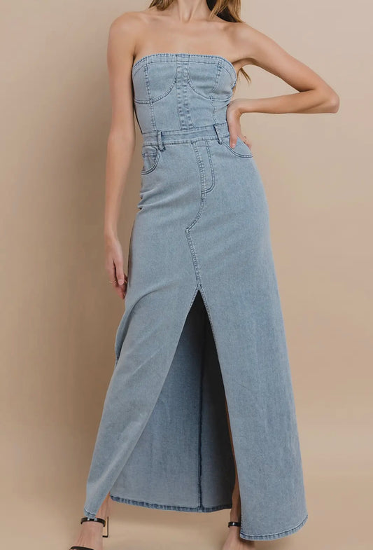 Denim Maxi Dress