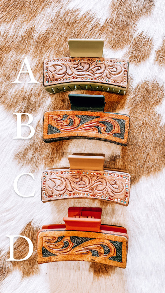Leather Claw Clips