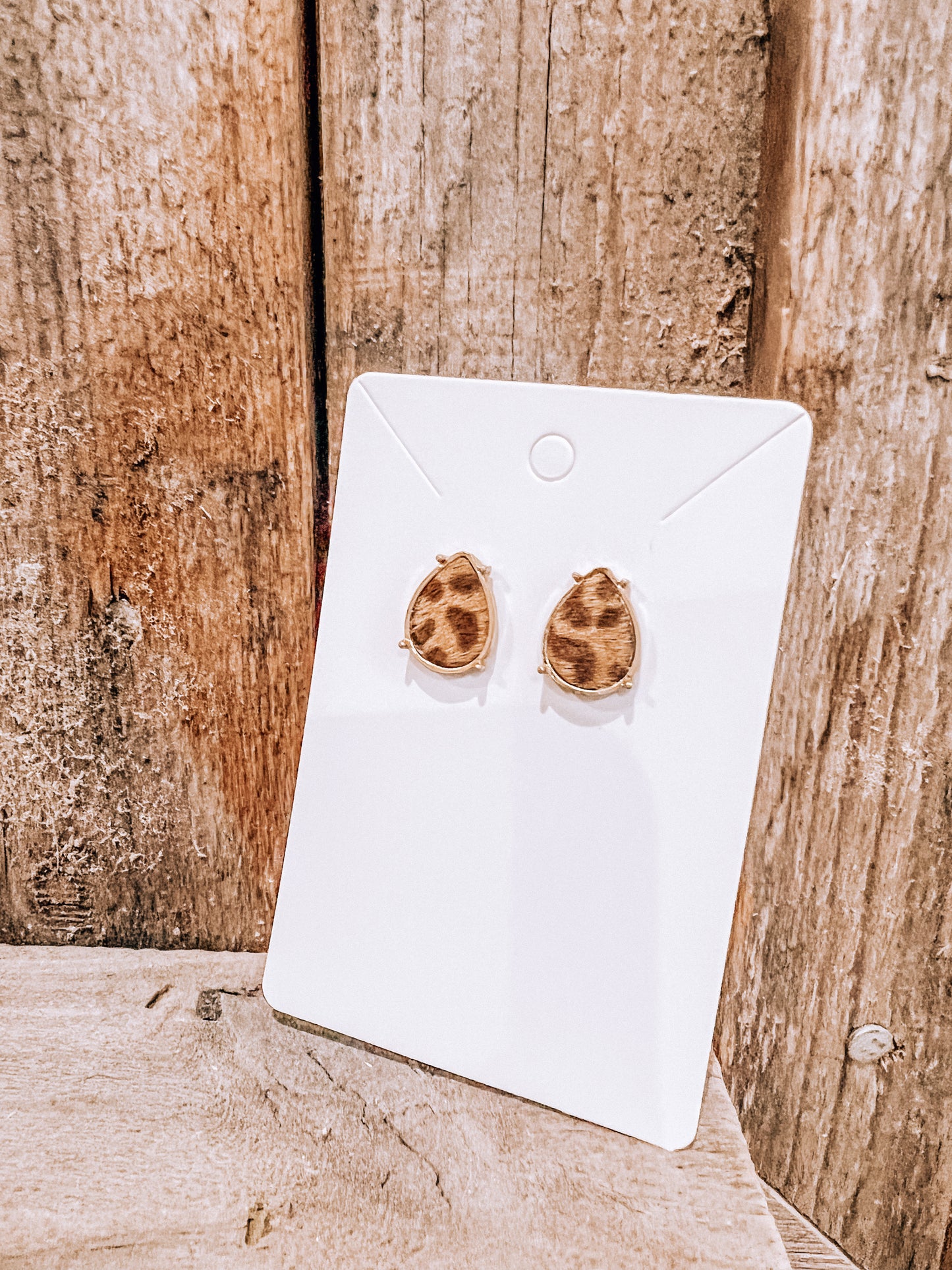 Tear Drop Cowhide Studs