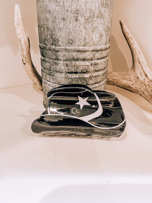 Cowgirl Hat Hair Claw Clip