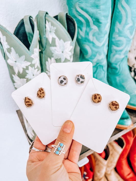 Cowhide Earrings